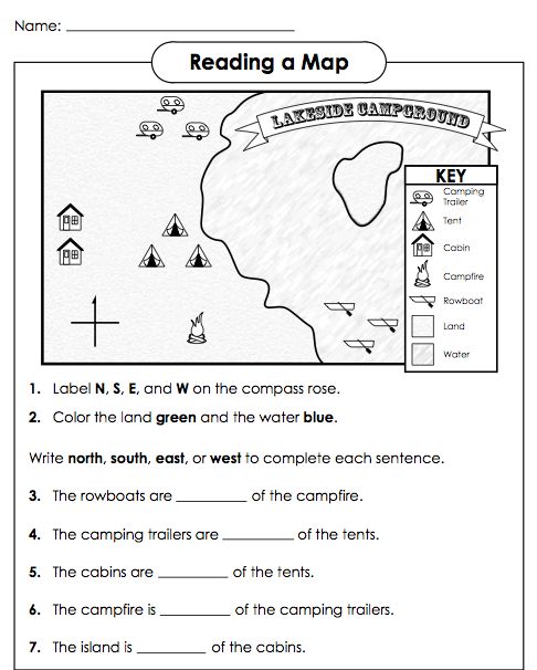 Cardinal Directions Worksheets 278592