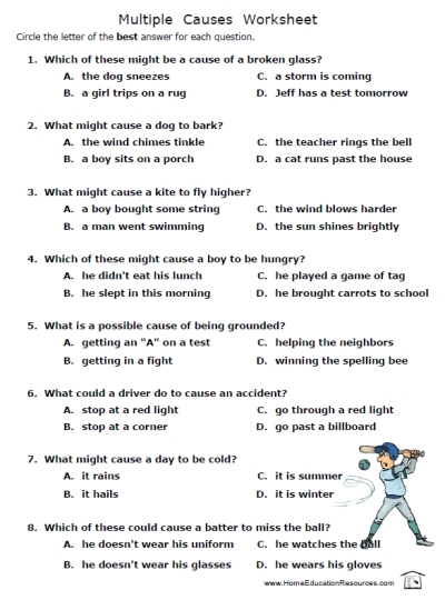 Cause And Effect Worksheets Middle School The Best Worksheets