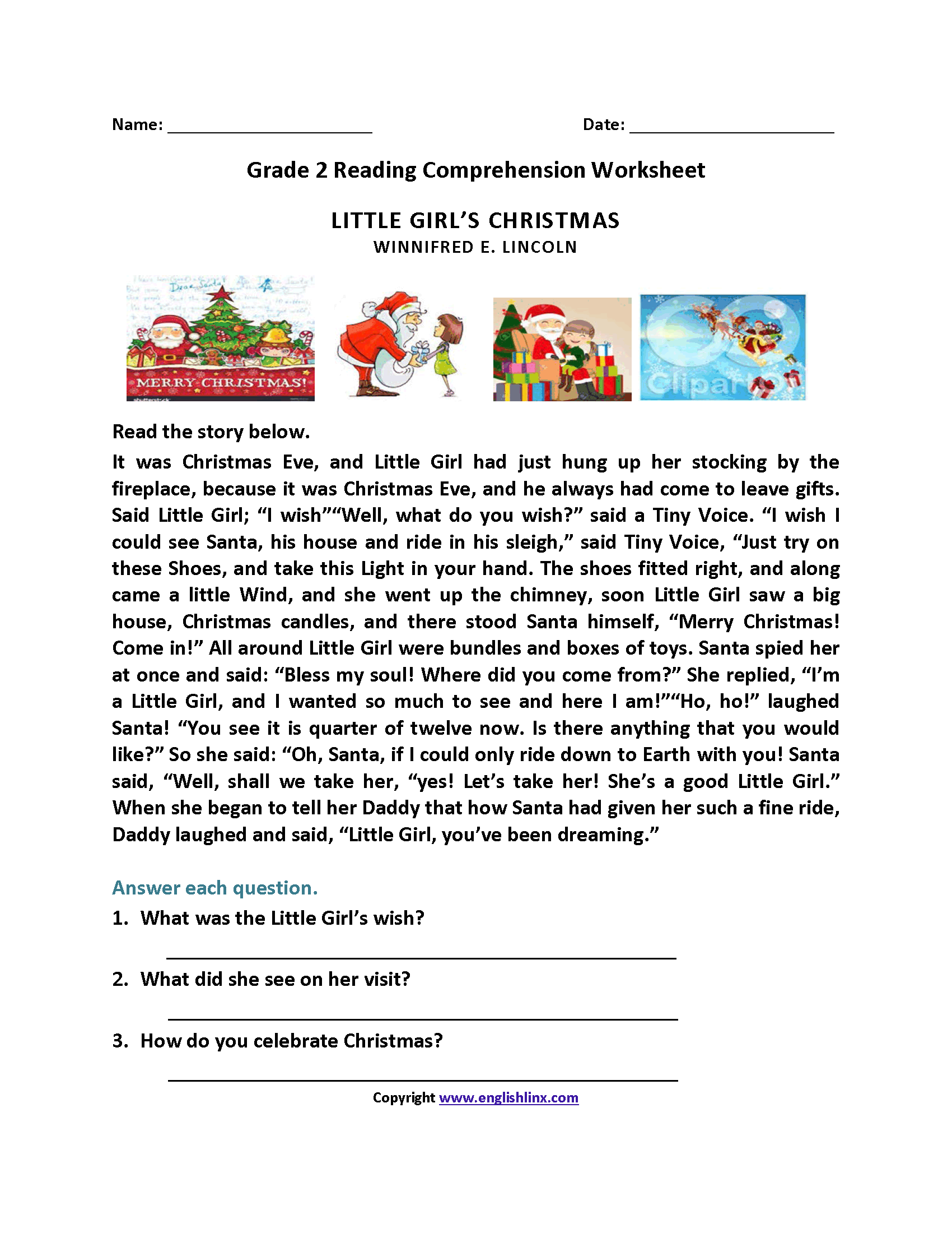 christmas-reading-comprehension-worksheets