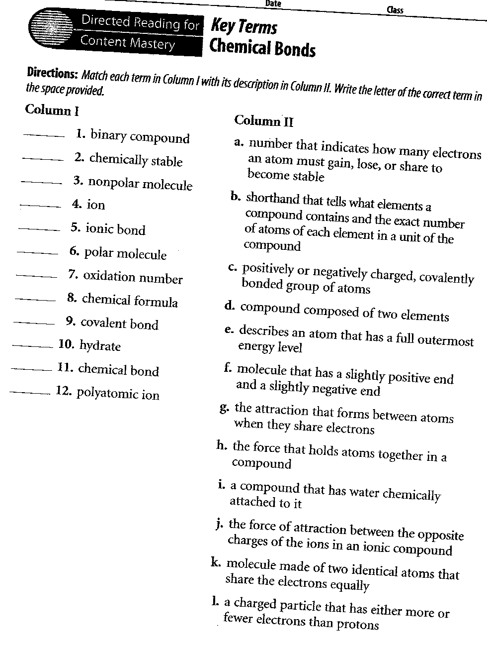 Classification Of Matter Worksheet Glencoe 1090951