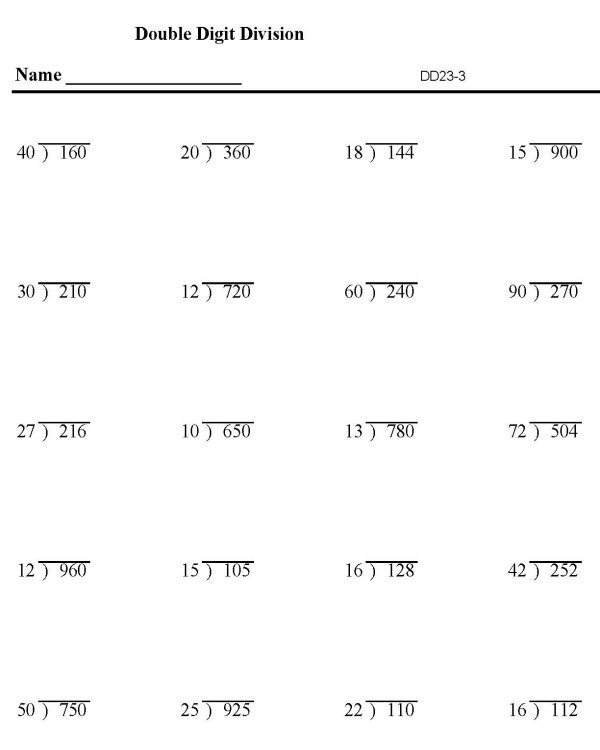 Collection Of 3 Digit X 1 Digit Division Worksheets