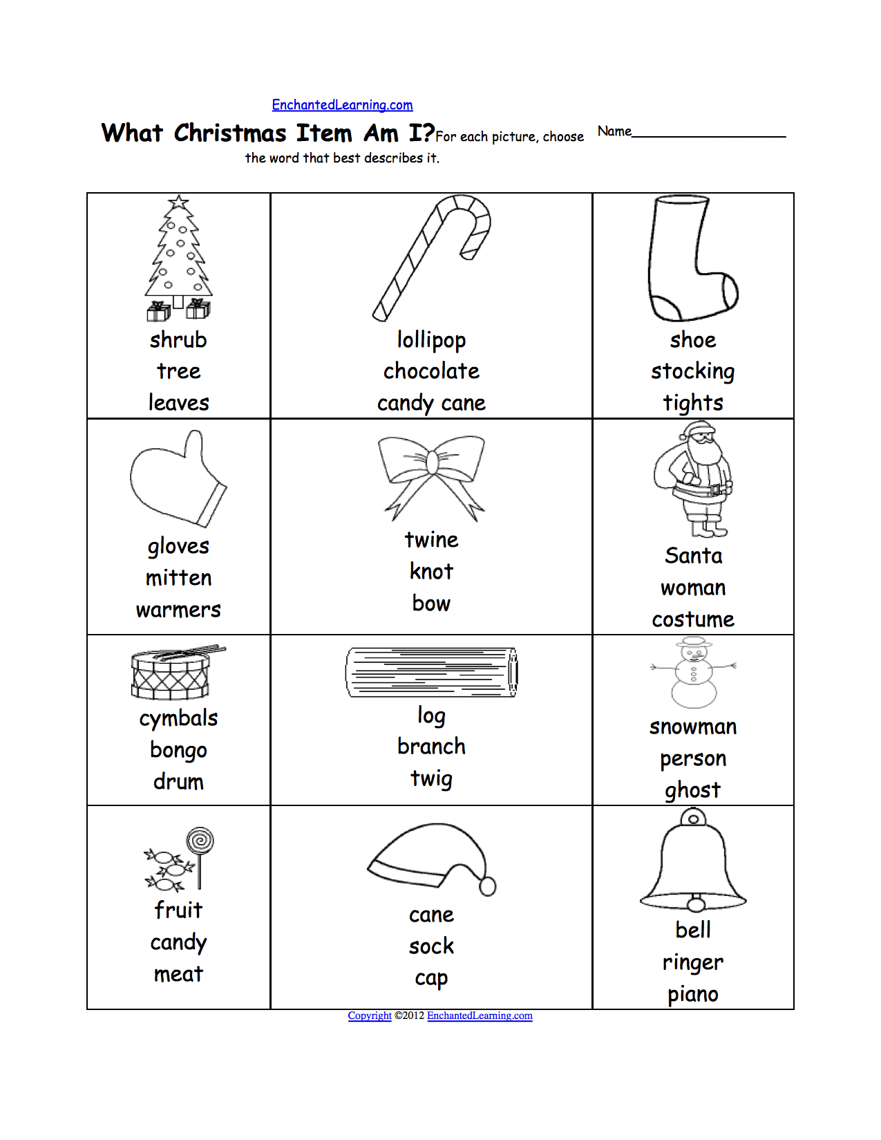 Collection Of Christmas English Worksheets For Kindergarten