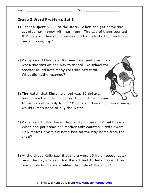 Collection Of Free Math Worksheets Grade 3 Word Problems