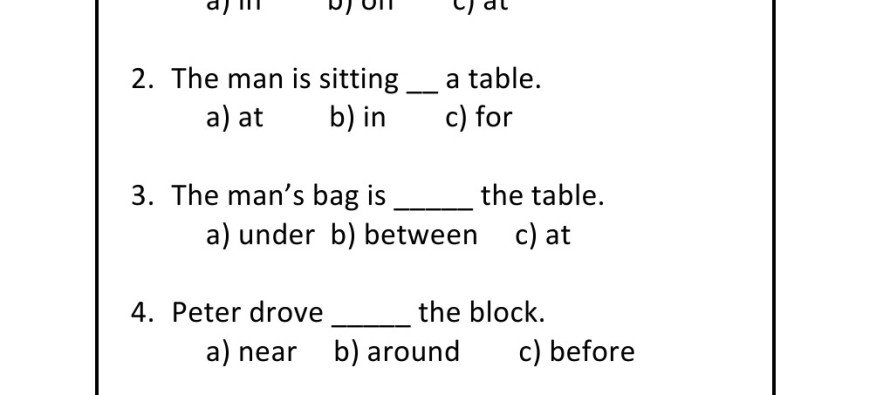 Collection Of Free Printable Preposition Worksheets For