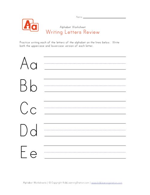 Collection Of Handwriting Worksheets For Alphabet