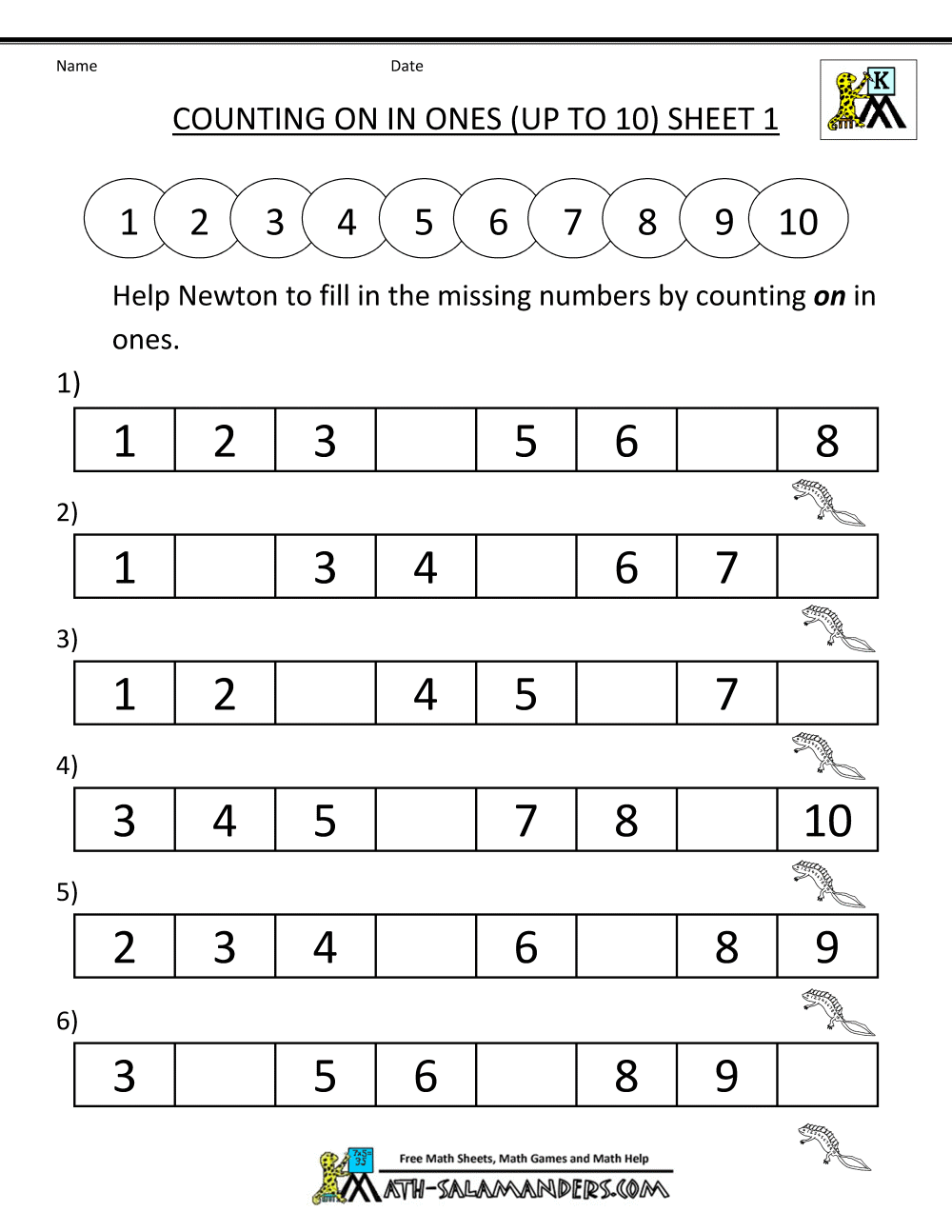 Collection Of Kindergarten Counting Worksheets Free Printable