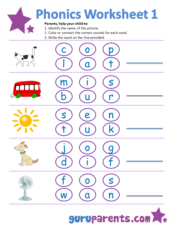 Collection Of Kindergarten Worksheets On Phonics