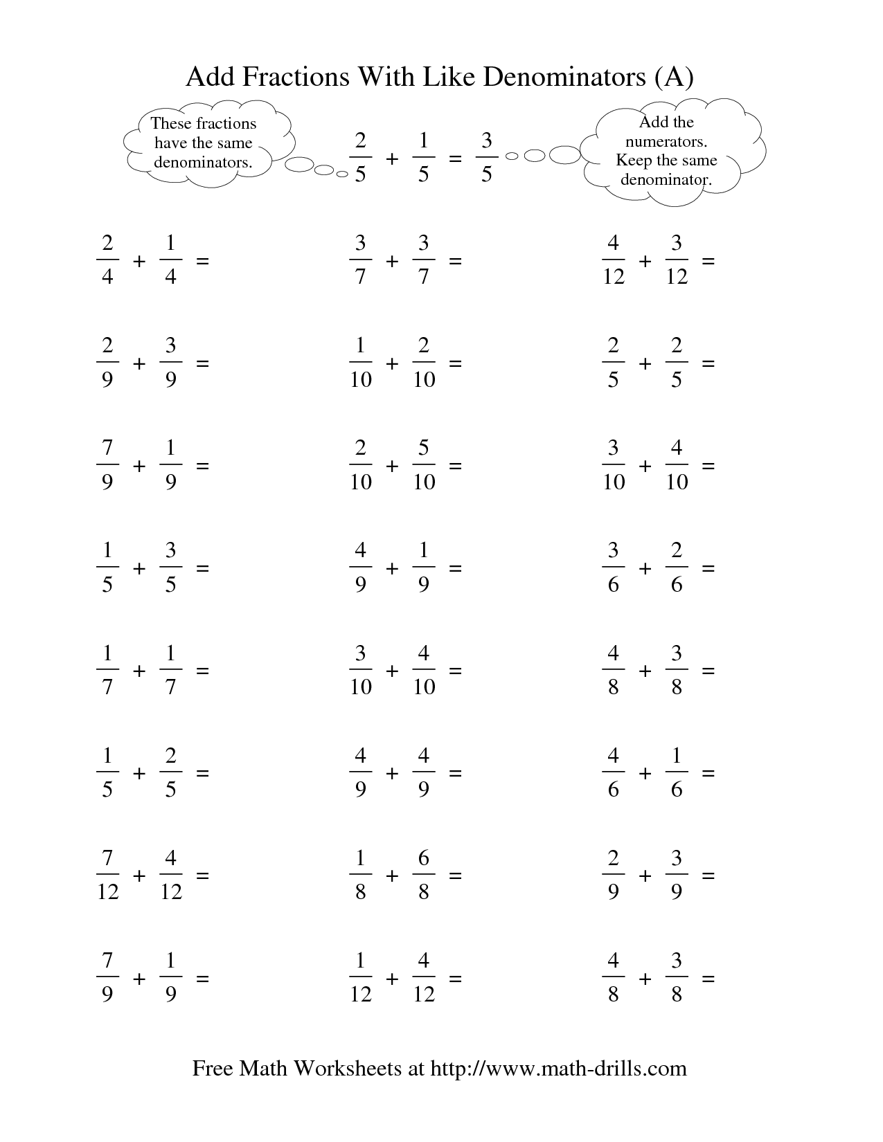 Collection Of Math Division Fractions Worksheets