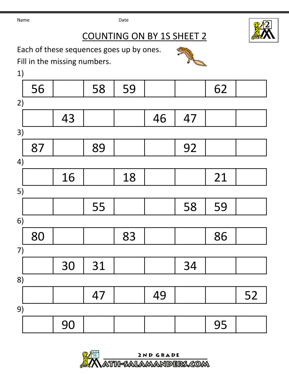 Collection Of Math Worksheet Free Grade 2