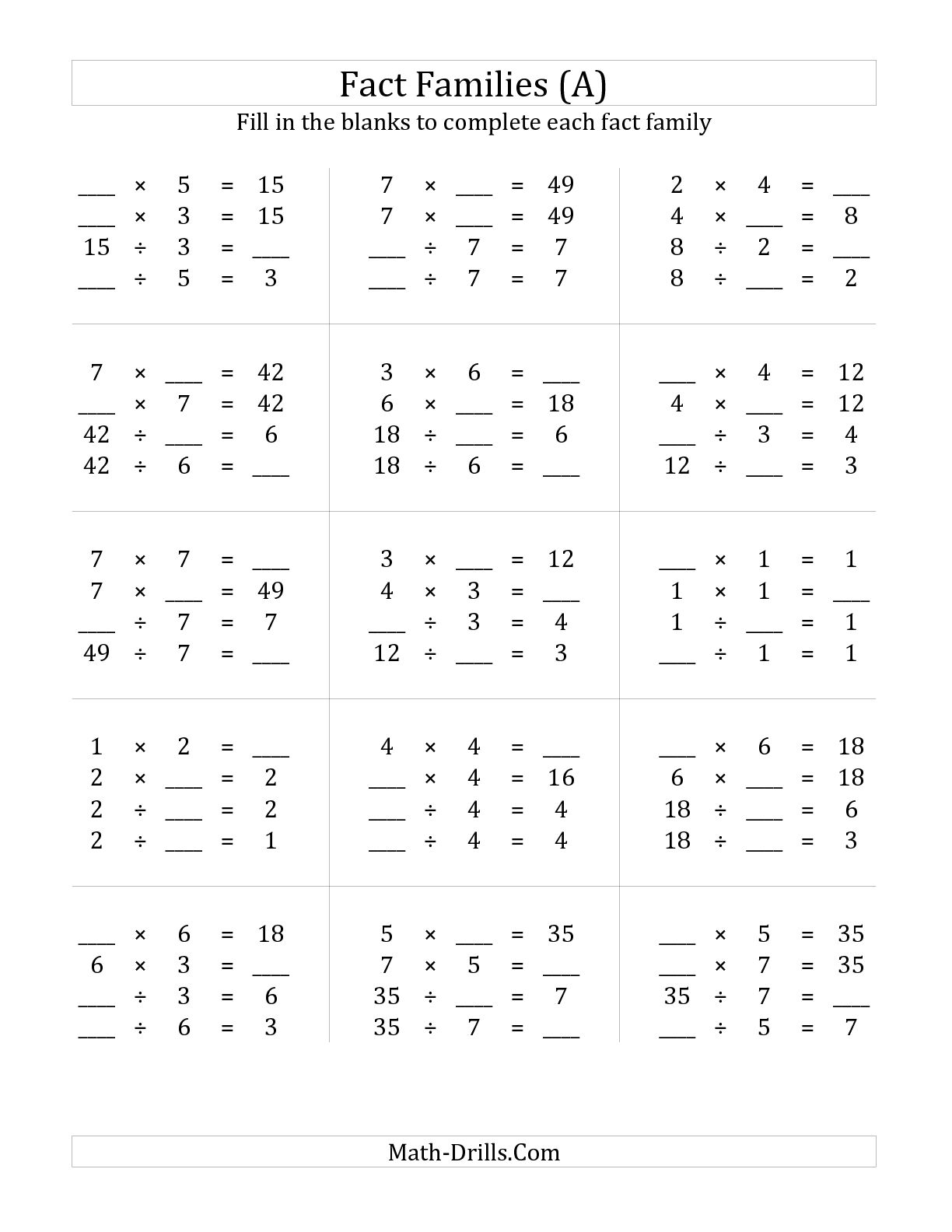 Collection Of Math Worksheets For Division And Multiplication Free Collection Of Math Worksheets For Division And Multiplication Free