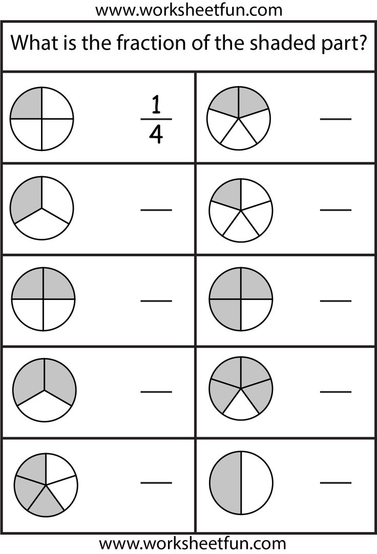 Collection Of Math Worksheets For Grade 2 Fractions
