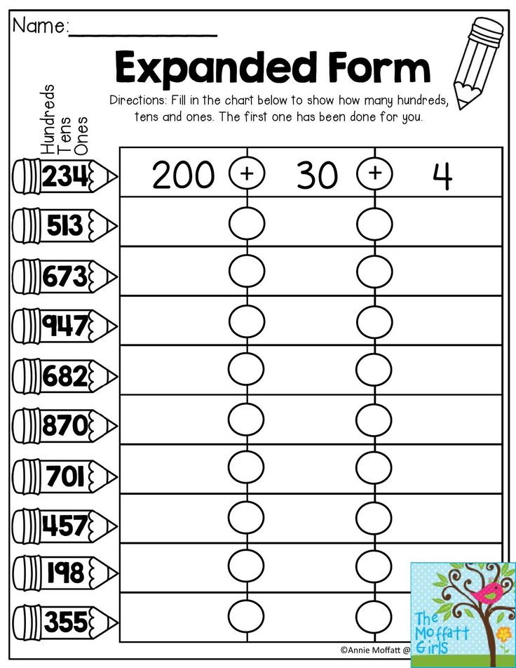 Collection Of Math Worksheets For Grade 3 Expanded Form