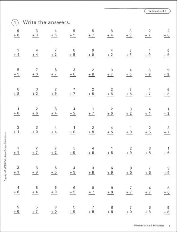 Collection Of Math Worksheets For Grade 4 Printable Free | Free