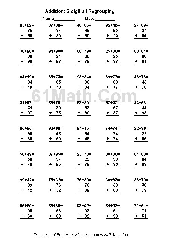 Collection Of Math Worksheets For Grade 6 Printable