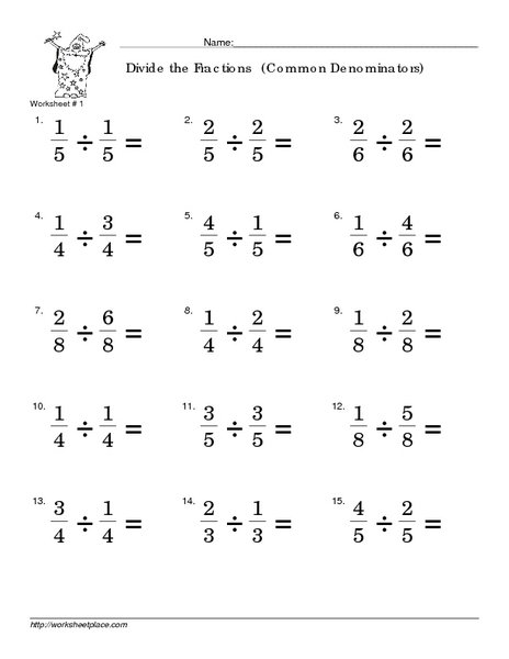 Collection Of Multiplication And Division Of Fractions Worksheets