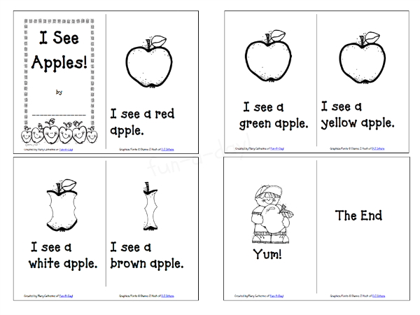 Collection Of Preschool Printable Apple Books