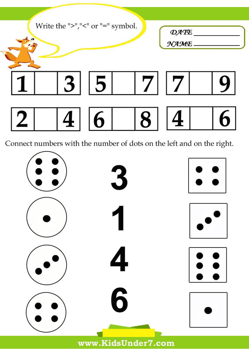 Collection Of Preschool Worksheet For Math
