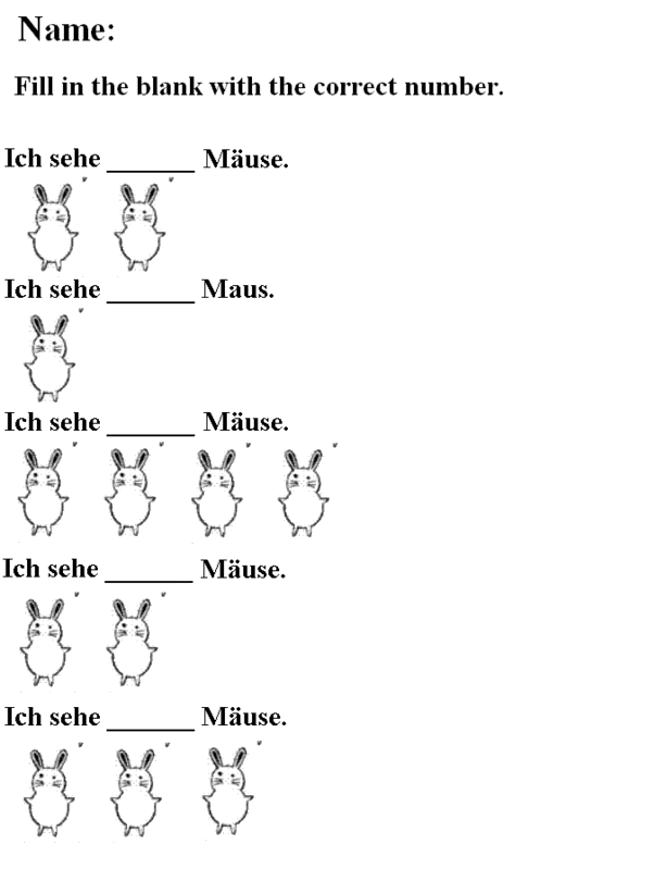 Collection Of Preschool Worksheets English