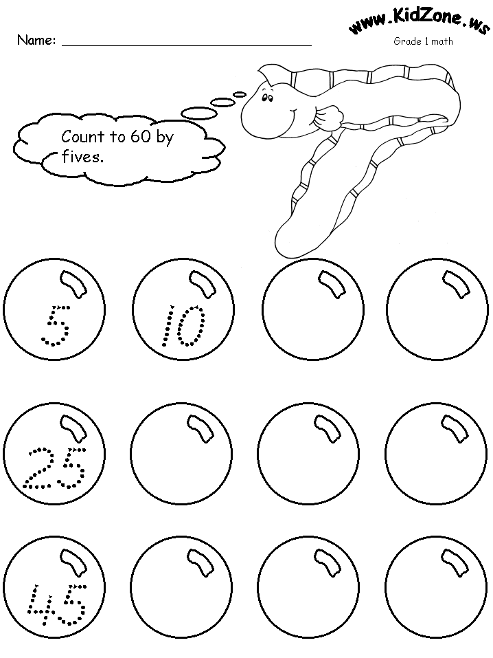 Collection Of Skip Counting By 5 Worksheets For Kindergarten