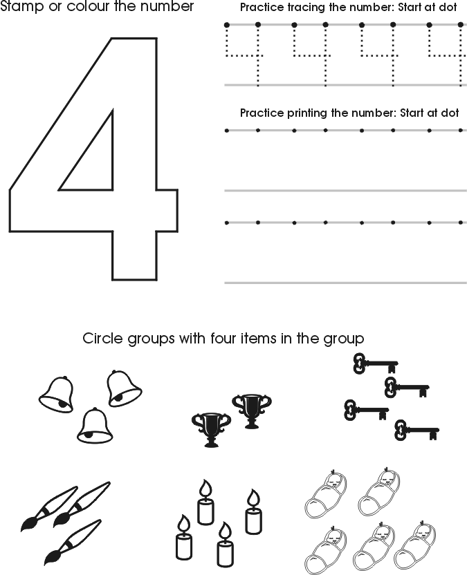 Collection Of Worksheets With Numbers For Preschool