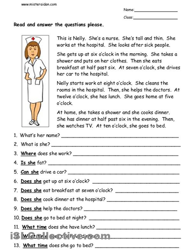 Comprehension Worksheets Free Printable Reading Comprehension