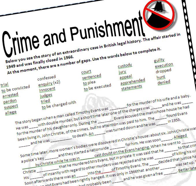Crime and punishment text. Слова по теме Crime and punishment. Crime and punishment задание. Crimes and Criminals exercises. Crime and punishment Worksheets.