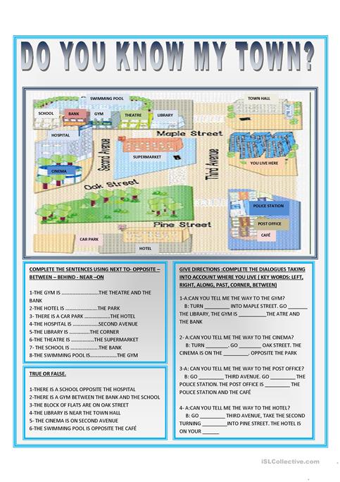Do You Know My Town  Worksheet