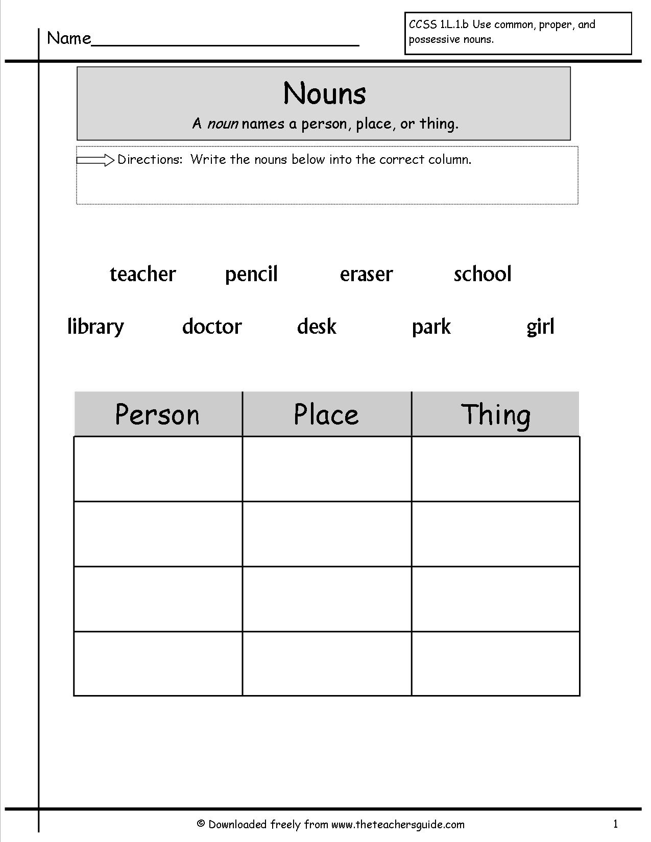 English Grammar Worksheets Grade 1 Image Collections