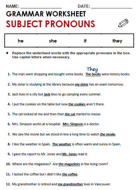 Esl Pronouns Worksheet The Best Worksheets Image Collection