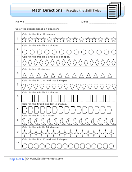 First Grade Step 4 Example