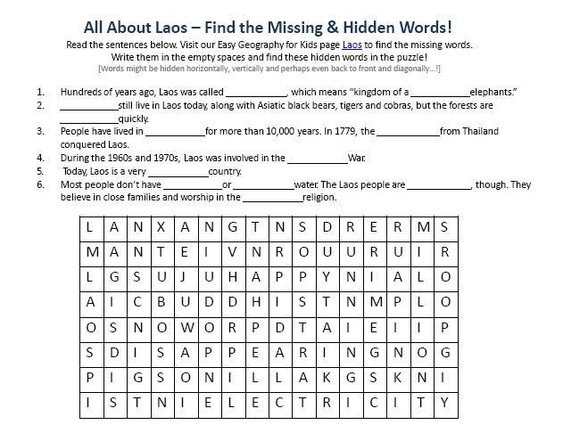 Free Science Worksheets Image Of Laos Worksheet Free Printable