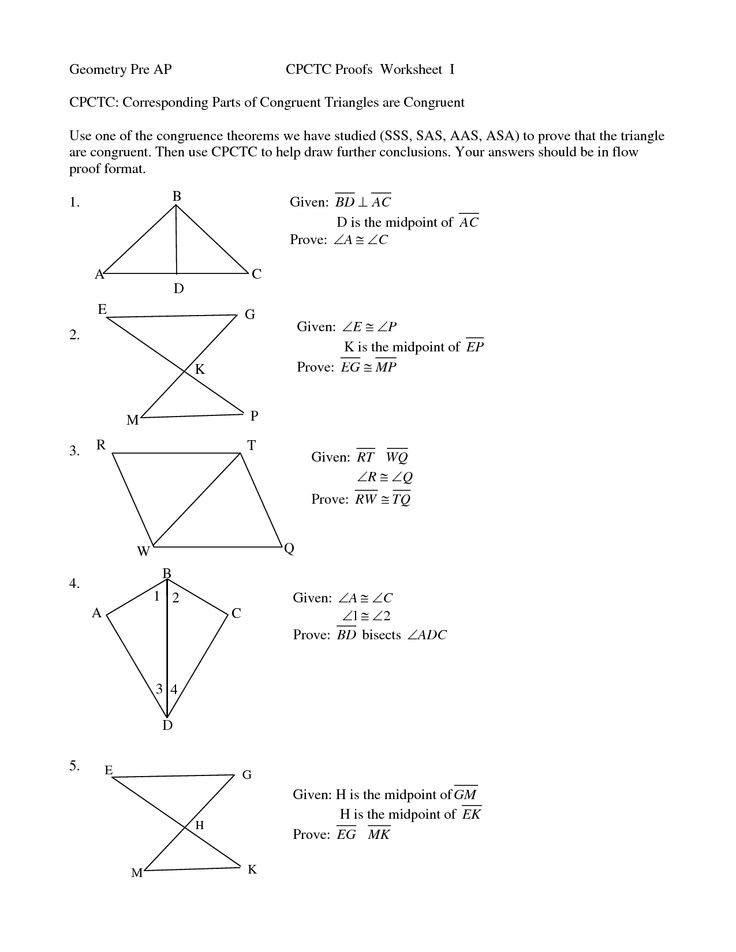 Geometric Proofs Worksheet 894556