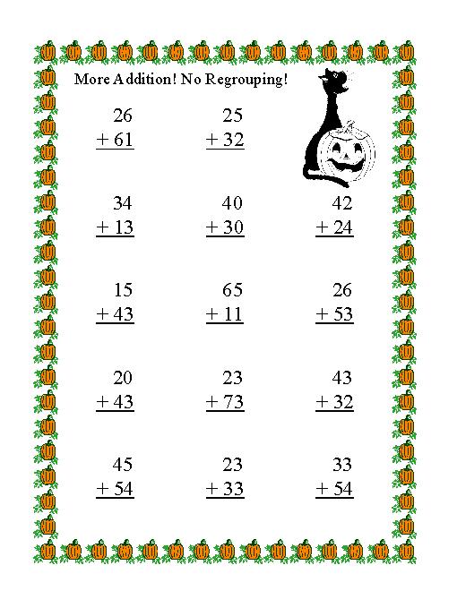 Halloween Addition And Subtraction Worksheets Worksheets For All