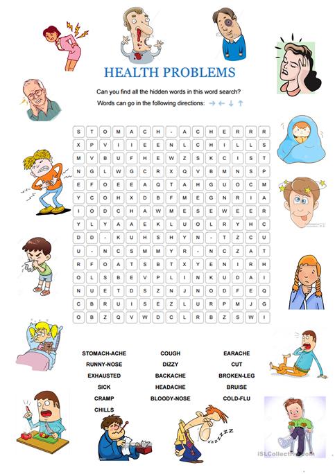 Health Problems Worksheet
