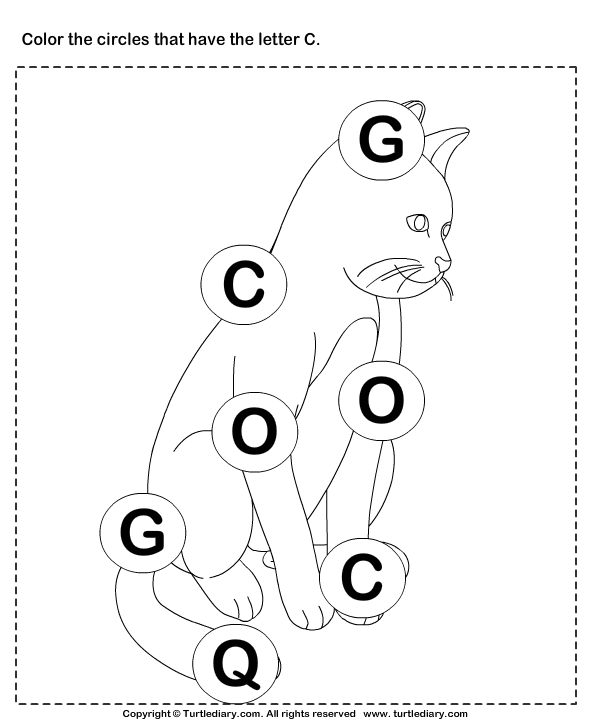 Identifying Letter C Worksheet