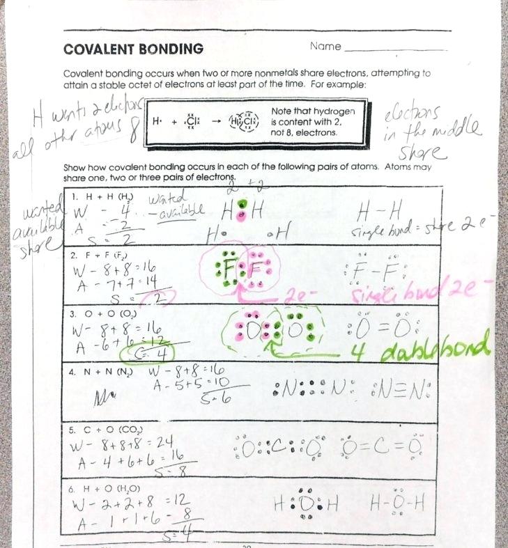 Ionic Bonding Worksheet Answers Ionic Bonding Worksheet 1 Answers