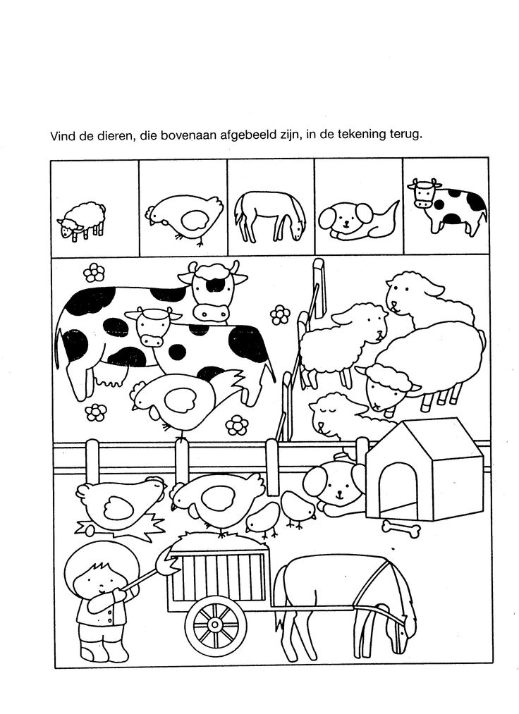 Kindergarten Worksheets Farm Animals 942323