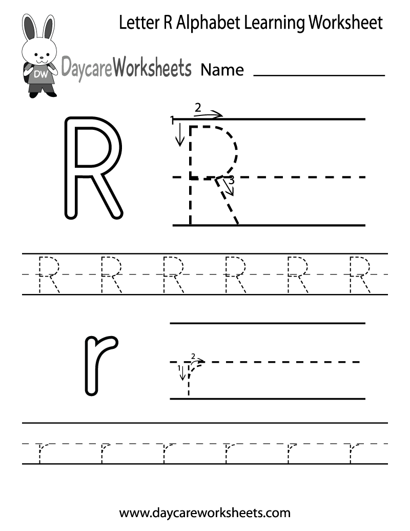 Kindergarten Worksheets Letter R 204213