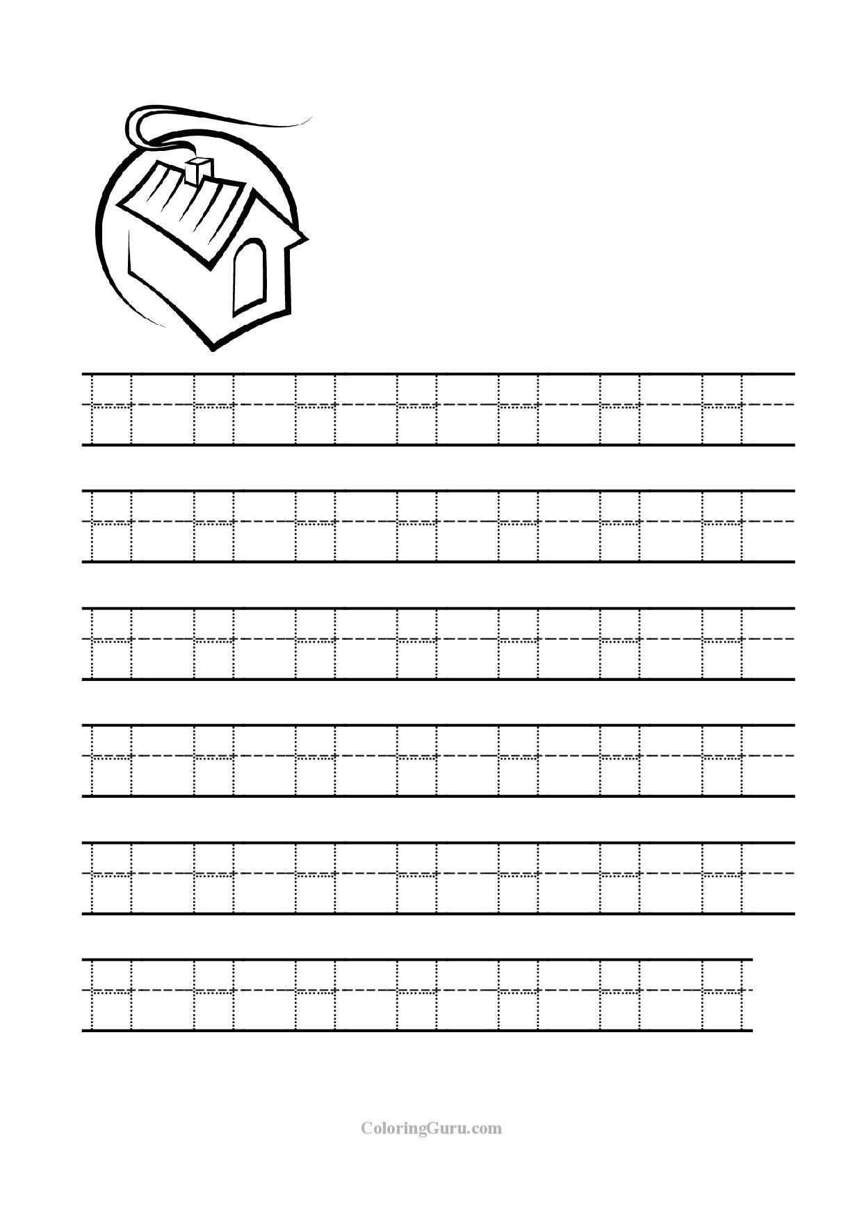 letter h tracing worksheets for preschool 458123 free