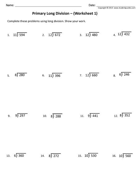 Long Division Worksheets For 7th Graders 37360