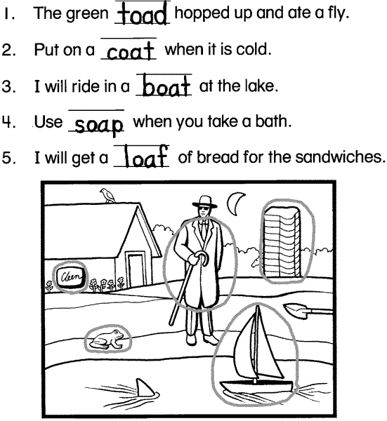 Long Oa Phonics Worksheets