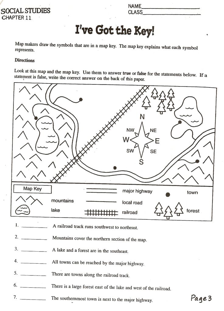 Map Skills Worksheets 5th Grade 92570