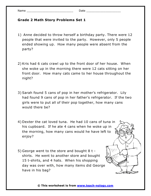 Math Word Problems Grade 2 Worksheets For All Math Word Problems
