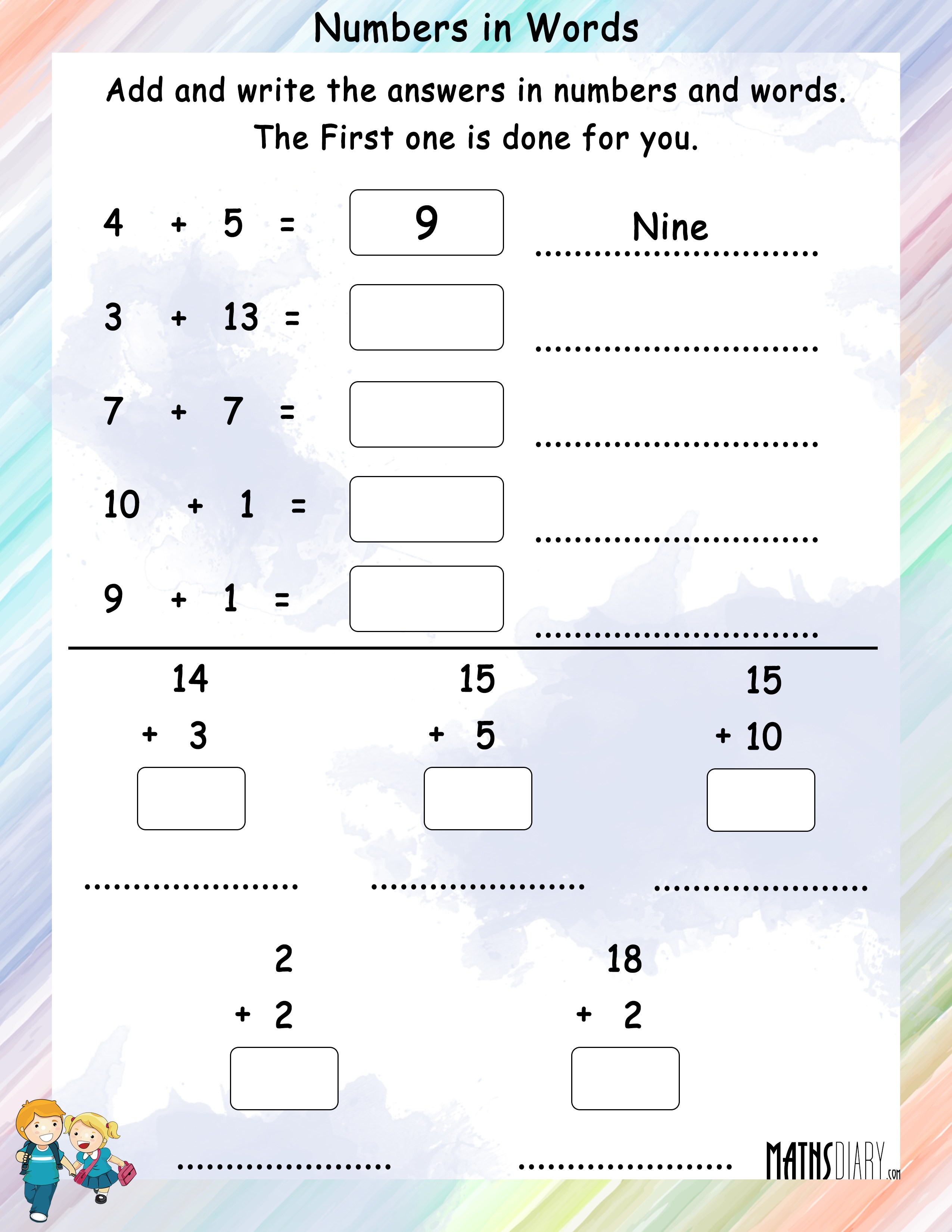 Worksheet For 1 Class Math Number Names Worksheet.pdf Math Worksheets For Grade 1 Number Names 20985 | Free Worksheets Samples