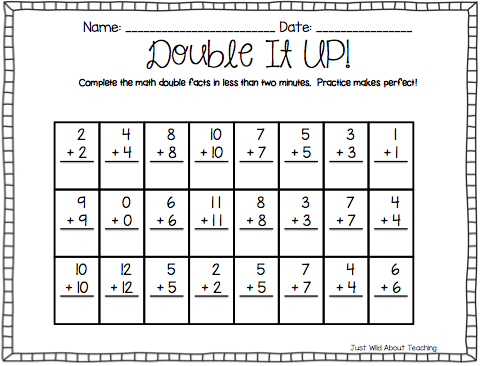 Math Worksheets With Doubles 220154