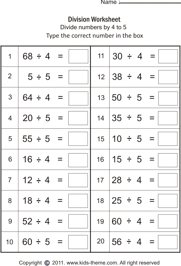 Math Worksheets Grade 4