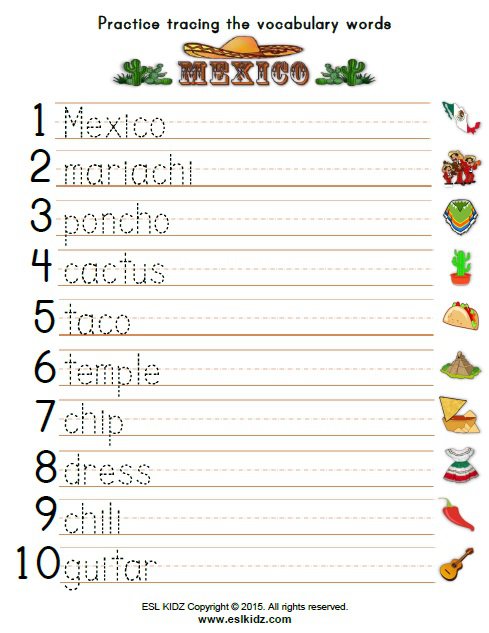 Mexico Worksheets | Free Worksheets Samples