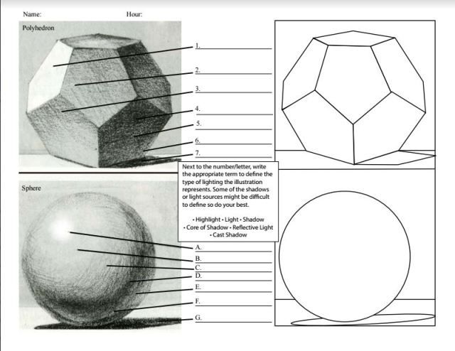 Middle School Art Worksheets 1123121