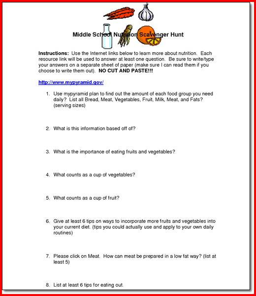 Middle School Health Worksheets The Best Worksheets Image