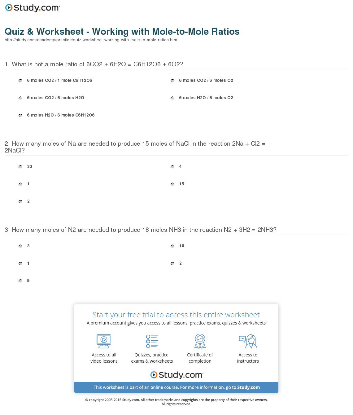 Mole Ratio Worksheet Answers Quadrant Graph Photos Of Clock